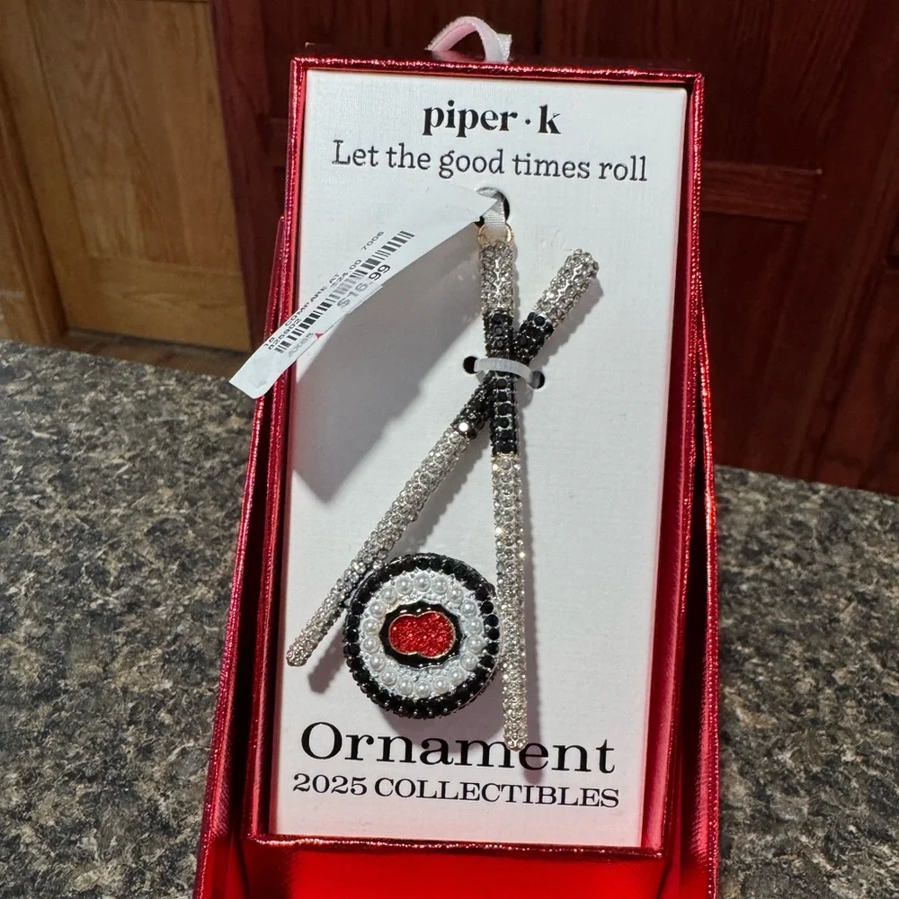Piper-K Silver and Black Sushi Ornament - Picture 1 of 1